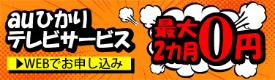 auひかりテレビサービス WEBでお申し込み 最大2ヶ月0円