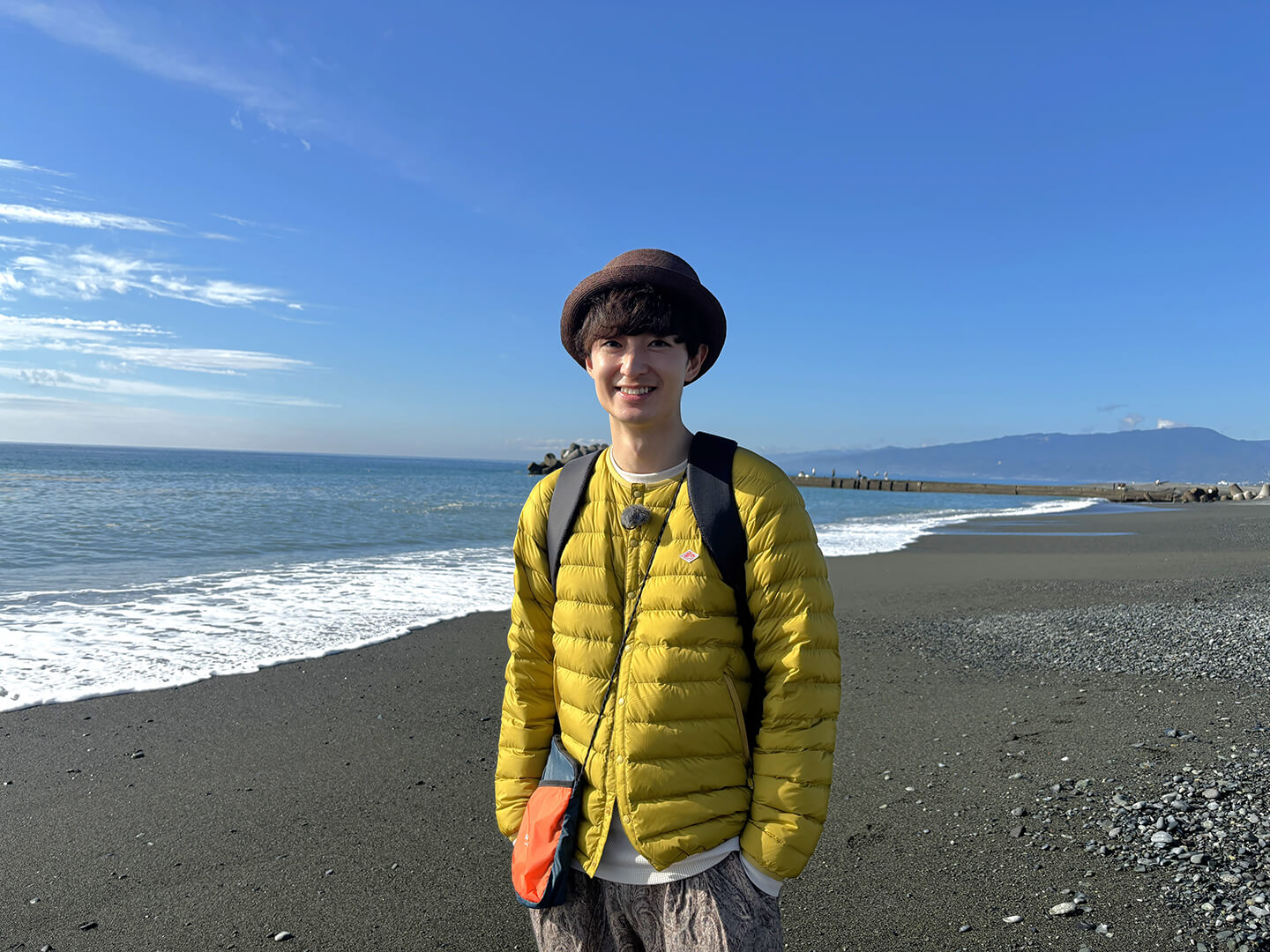 湘南・梅沢海岸でのオープニング撮影