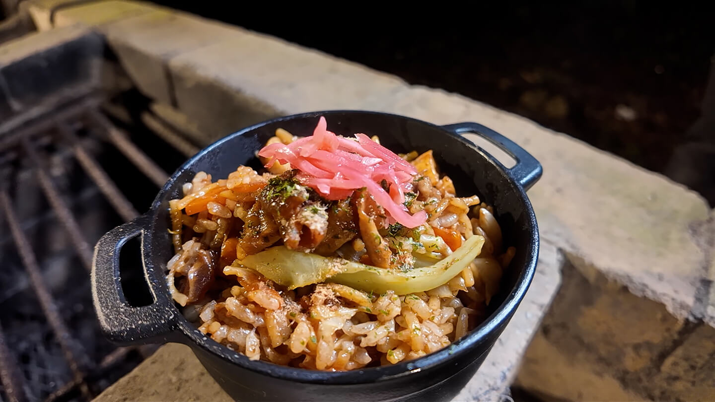 兵庫高校山岳部特製 ぼっかけそばめし