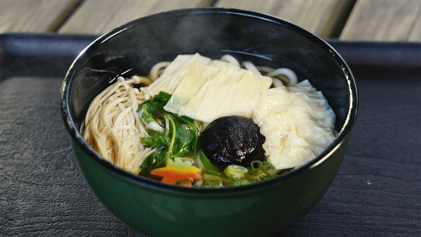 京湯葉うどん&もみじパイ
